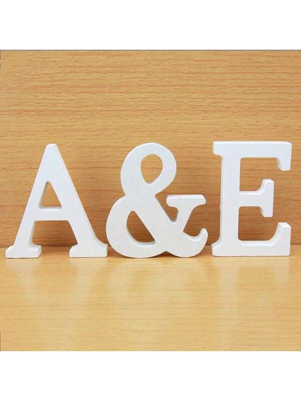 1PC Decorative White Wooden Letters, You Can Assemble Various Holiday English Letter Decorations At Any Time, Allowing For Creative And Imaginative Handmade Holiday Gift Decorations. You Need To DIY White Decorative Letters That Can Create Different Letter Decorations In Different Locations