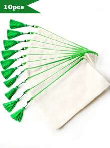 1 PEÇA/5 PEÇAS/10 PEÇAS Nécessaire de Zíper de Lona com Borla, Bolsa para Maquiagem para Viagem, Organizador de Maquiagem, Nécessaire de Lápis, Para Férias, Praia, Banheiro, Coleção de Quarto, Grande Capacidade