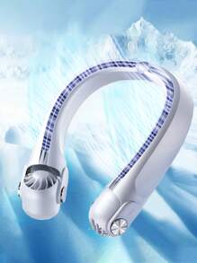1 pièce Ventilateur à collier suspendu avec hélices turbo réglables sans lames, ventilateur sans lame portable à collier sans lame, mini refroidisseur d'air USB rechargeable
