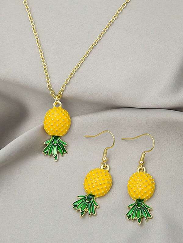 1pc Elegant Minimalist Pineapple Pendant Necklace, Suitable For Men And Women, Beautiful Holiday Gift