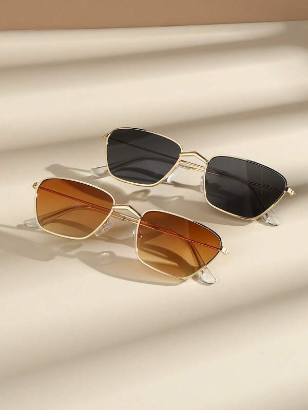 Gafas de moda de unicolor con estilo retro, versátiles y únicas