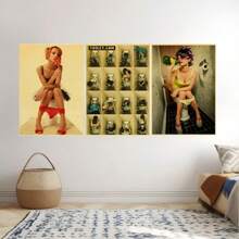 1/3PCS Optional Frame Posters Wall Arts Vintage Poster Bathroom Toilet Wall Decorative Posters Art ,Wall Art With Frame - Multicolor - View 21