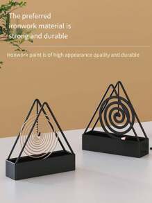 1 pezzo Supporto portaincenso a forma di triangolo per zanzariera, contenitore creativo per uso domestico, bruciatore d'incenso per l'estate