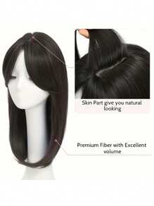 Elegant 22-Inch Blonde Deep Roots Synthetic Wig Top For Women - Straight Hair, Natural Look, Easy Maintenance, Suitable For All