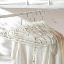 10pcs High Quality Flocked Hangers, Slip-Proof, Thin, Dry/Wet Use, Closet Organizer, Home Storage, Green, Beige, And Pink Colors, Essential Summer Home Items
