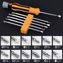 12-In-1 Precision Screwdriver Set, Designed For Smartphones And Tablets, With Sturdy Carbon Steel Tools And Flat Head Bits - Multicolor - View 5