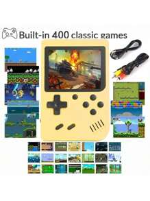 Consola de videojuegos retro Mini portátil de tipo Macarrón con 400 juegos en 1, 8 bits, pantalla LCD colorida de 2.4 pulgadas