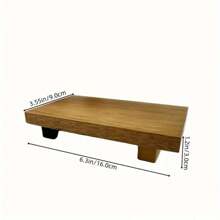 1 件桐木长方形托盘，日式寿司拼盘，甜点盘，食物盘，带底木盘，适用于厨房、餐厅、寿司店、户外露营、厨具配件