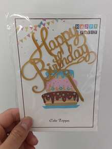 1/3/5pcs Acrylic Cake Topper - New Creative Birthday Cake Decoration - For Birthday Parties - Perfect Gift For Birthday Celebrations - Gold - View 8