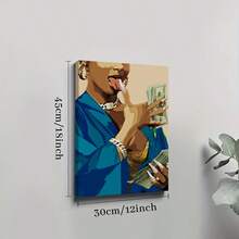 1pc Framed Canvas Poster, Money Display, Luxurious Accessories, Street Art Style Wall Art Canvas Paintings, Ideal Gift For Bedroom Living Room Corridor, Wall Art, Room Decoration - 彩色 - 查看 8