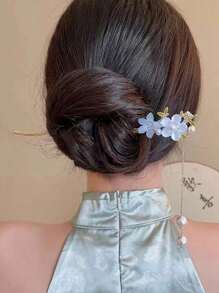 6pcs Chinese Style Hair Clips & Accessories Set, French Minimalist Casual Fashion Retro Zinc Alloy Material Hanfu Headpieces, New Chinese Style Bun Hairpin, Tassel Hairpin, Ancient Costume Headpiece, High-End Quality, Ideal Valentine's Day Couples Gift, Bestseller, Bun Extension, Pins For Hair