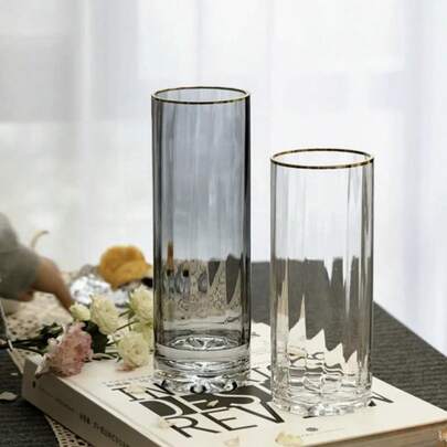 适用于绿色植物的水培花瓶，适用于办公室、客厅、新鲜和干花插花、家居装饰、婚礼装饰、个人花瓶展示、咖啡桌、餐桌、书架、架子、厨房、客厅、办公室、礼物