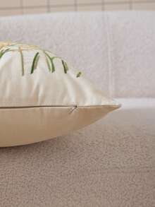 1 Pc Flower Embroidery Throw Pillow Cover, Home Decor For Living Room, Bedroom, Party, All Season - Multicolor - View 9