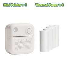 LAIBEAR Mini imprimante à stickers thermique, imprimante à stickers portable sans encre, imprimante de poche à découpe libre, mini imprimante photo, imprimante photo noir et blanc, imprimante de poche efficace et rapide, imprimante sans encre pour les notes d'étude, les photos, le DIY, les étiquettes, capturer les beaux moments, rentrée scolaire