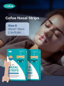 Cofoe Breath Nasal Stickers Nose Congestion Patch Ventilation Nasal Patches -Individual Packing 10pcs/Box (55mm*16mm) - Beige - View 2