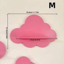 Joivida Bohemian Floating Shelf, Unique Wooden Wave Cloud Shaped Wall Mounted Storage Rack Suitable For Various Room Types, Adorable Decorative Design For Girls Elegant Room - Pink - View 14