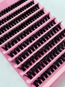 200pcs D Curl DIY Eyelash Cluster, 80D Cluster Eyelashes, 0.07mm D Curl 8-16mm Mixed Natural Eyelash Extensions, Super Thick And Lengthening Cluster Eyelashes, Curly Single Eyelashes, Thin And Lengthening Eyelashes, Lengthening And Cartoon-Like Appearance Eyelashes, Suitable For Beginners At Home200pcs Extra Thick False Eyelashes, 200pcs Large Capacity Lash Clusters, Eyelash Clusters, Individual Eyelashes, Lashes, Fake Lashes - D - View 4