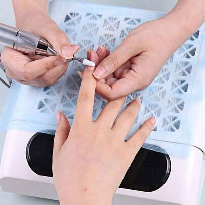 100 miếng bông lọc bụi cho dụng cụ làm móng, có thể cắt tỉa và thay thế, không bị rụng lông, thích hợp cho việc tự làm tại nhà và các tiệm làm móng chuyên nghiệp.