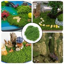200 G Artificial Moss For Crafts, Artificial Moss For Decorating, Moss Decoration, Art Moss, Fake Moss Aesthetic Decoration Easter For Wall, Nativity Scene, Aquarium, Model Making (100 G Dark Green +