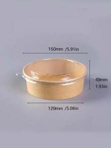 40pcs/30pcs Disposable Kraft Paper Covered Bowls, Food Containers, Soup Bowls, Meal Boxes, Salad Lunch Boxes, Suitable For Home Kitchens, Restaurant Takeout, Picnic Parties, Kitchen Supplies, Food Packaging Materials, Circular Packaging Boxes