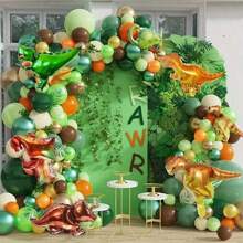 6 piezas Globos de lámina con temática de dinosaurio, para fiesta de cumpleaños, decoraciones de fiestas temáticas, globos de dinosaurios