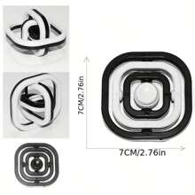 1 pieza Juguete giratorio 3D Infinite, juguete del arista giratorio y creativo, decoración del cubo giratorio de escritorio interesante