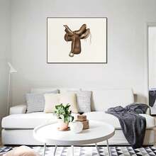 1 pieza Arte de pared vintage, póster con diseño de caballo de tema vaquero, póster vintage western de vaquera, decoración moderna para baño, dormitorio, sala de estar, habitación, hogar, estilo sin marco - Multicolor - Ver 21