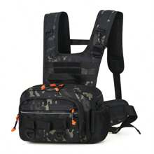 Tactical MOLLE Chest Bag With Front Pouch Outdoor Gear For Camping, Hiking, Climbing And Fishing Multipurpose Travel And Recon Kit Bag For Adventure Best Gift For Father