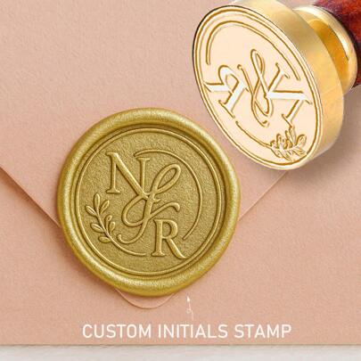 Custom 3cm Wedding Initial Wax Seal Stamp Kit, Personalized Couples Wedding Wax Seal Stamp, Custom Wax Stamp Kit For Gift, Personalised Wax Seal