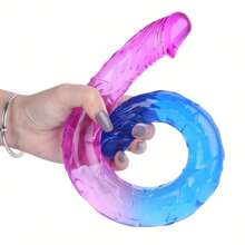 Double Anal Penetration Sex Toy Double Big Dildo Adult Goods Realistic Flexible Jelly Penis Cock Butt Plug G-Spot Stimulation,Sex Toys.Sexy Toys