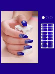 1pc 16pcs Solid Onion Pink Nail Stickers, Waterproof Oil-Proof No Baking Required, Fashionable Choice For Women - Multicolor - View 8