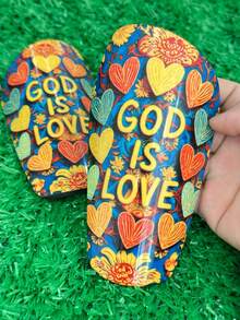 1 Pair 15x7cm Slot-In Style Football Shin Guards, PBT Outer Layer & EVA Lining, Lightweight - Coral Orange - View 8