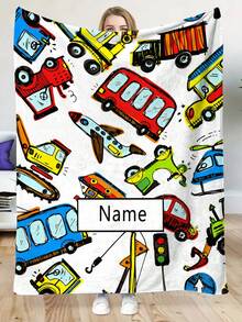 1pc Personalized Fleece Blanket With Custom Text/Image, Decorative Throw Blanket Suitable For Sofa, Living Room, Bedroom, Extremely Thick & Soft, All Season, Gift For Family & Friends - Multicolor - View 9