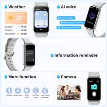 LIGE LIGE New Women's Smart Bracelet 123+ Sports Mode, Weather Forecast, Photo Timing, Multiple Custom Dials, Sports Records, Fashionable Multi-Function Sports Bracelet