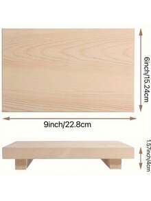 1pc Square Wooden Tray, Decorative Bathroom Organizer Wooden Storage Rack