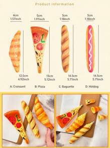 Joivida 1pc Creative Pizza Bread Design Roller Ball Pen, Funny Food Themed 0.5mm Ballpoint Pens, Unique Cartoon Stationery For Students & Office Back To School