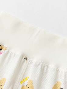 mini bala 男童女童网眼透气家居裤夏季新款宝宝薄款睡眠裤 - 白咖色調 - 查看 6