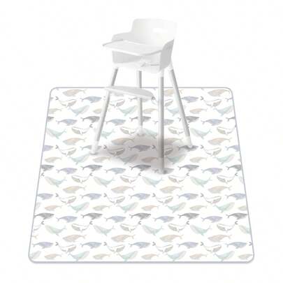 1PC Baby Splat Mat For Under High Chair, Babies Toddlers Eating Mess Mat, Waterproof Reusable Cloth For Arts And Crafts, Playtime Mat For Kids, Floors Or Tables