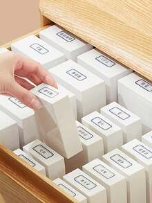 Drawer Lid Storage Box, Small Organizer Box For Stationery & Office Supplies, Dust-Proof Drawer Storage Box - White - View 6