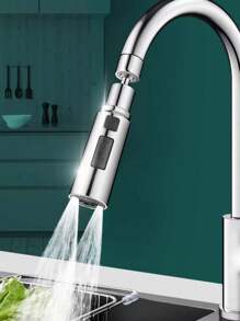 1pc Faucet Splash Guard, Rotatable Kitchen Sink Sprayer Head Extender