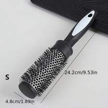 美发圆管卷发刷、导热铝管、尼龙梳、刘海造型工具，用于吹干和造型头发、返校、旅行度假必需品、女士发饰