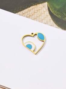 4pcs/6pcs Multi-Color Fashion Metal Star, Moon, Flower, Fish, Heart Shape Pendant, Suitable For Family, Couples, Best Friends Handmade DIY Jewelry Making Pendant, Necklace, Earrings, Keychain, Phone Chain Decor Gift