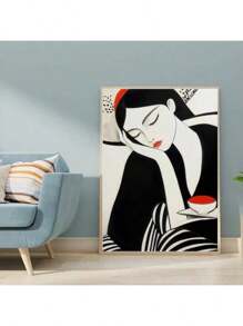 1/3PCS Optional Frame Posters Wall Arts Modern Women's Freedom And Freedom Series Theme Fashion Popular Studio Room Home Decoration ,Wall Art With Frame