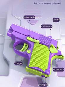 2025 Neuestes Upgrade - Taschengroße M1911 - Mechanischer Antrieb - Selbstspannung - Mini Pistole - Geburtstagsgeschenk - Ostergeschenk - Weihnachtsgeschenk - perfektes Geschenk, Pistole, Spritze, Spielzeugpistole, Mini Spielzeugpistole, Spritzpistole, Fidget-Spielzeugpistole, Spielzeugpistole, Pistolen, Luftgewehr (Farbe und Muster des Zubehörs sind zufällig)