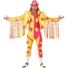 Morph Costumes Macho Man Randy Savage Costume - Adult Wrestling Fancy Dress Outfit For WWE Fans - Fun Party Attire For Events And Celebrations - Yellow - View 2