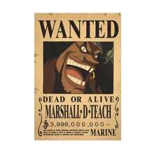 ONE PIECE Zestaw 5-20 sztuk plakatów One Piece Bounty Wanted z papieru pakowego, Anime Gear 5, Luffy, Bóg Słońca, Nika, dekoracja ścienna do salonu w stylu vintage