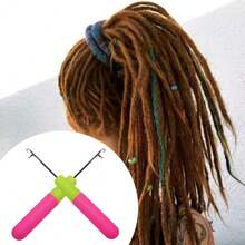 5PCS Crochet Latch Hook Needle For Hair/Wig Weave Micro Braid Needle/Dread Lock - Pink - View 3