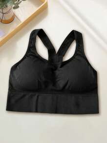 Reggiseni sportivi senza cuciture per donne in taglie forti, reggiseni push-up con schienale incrociato, lingerie sexy, top yoga senza fili, biancheria intima confortevole e antistress per palestra, per donne in taglie forti