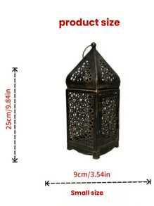 فانوس معدني على الطراز الأنيق والقديم، فانوس معدني على الطراز المغربي - حامل شمعة ديكوري إبداعي للطاولة، ديكور منزلي بموضوع العائلة، زينة حائطية احتفالية للكريسماس وهالوين والديوالي وعيد الشكر، مناسب للاستخدام الداخلي والخارجي، الشمعة غير متضمنة
