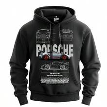 SUDADERA DE AUTOS DEPORTIVOS P0RSCHE 911 GT3 RS DE COLECCION - Negro - Ver 1